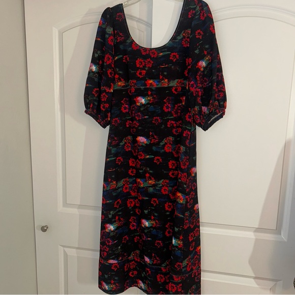 Rachel Comey Floral Black and Red Dress - Picture 1 of 5